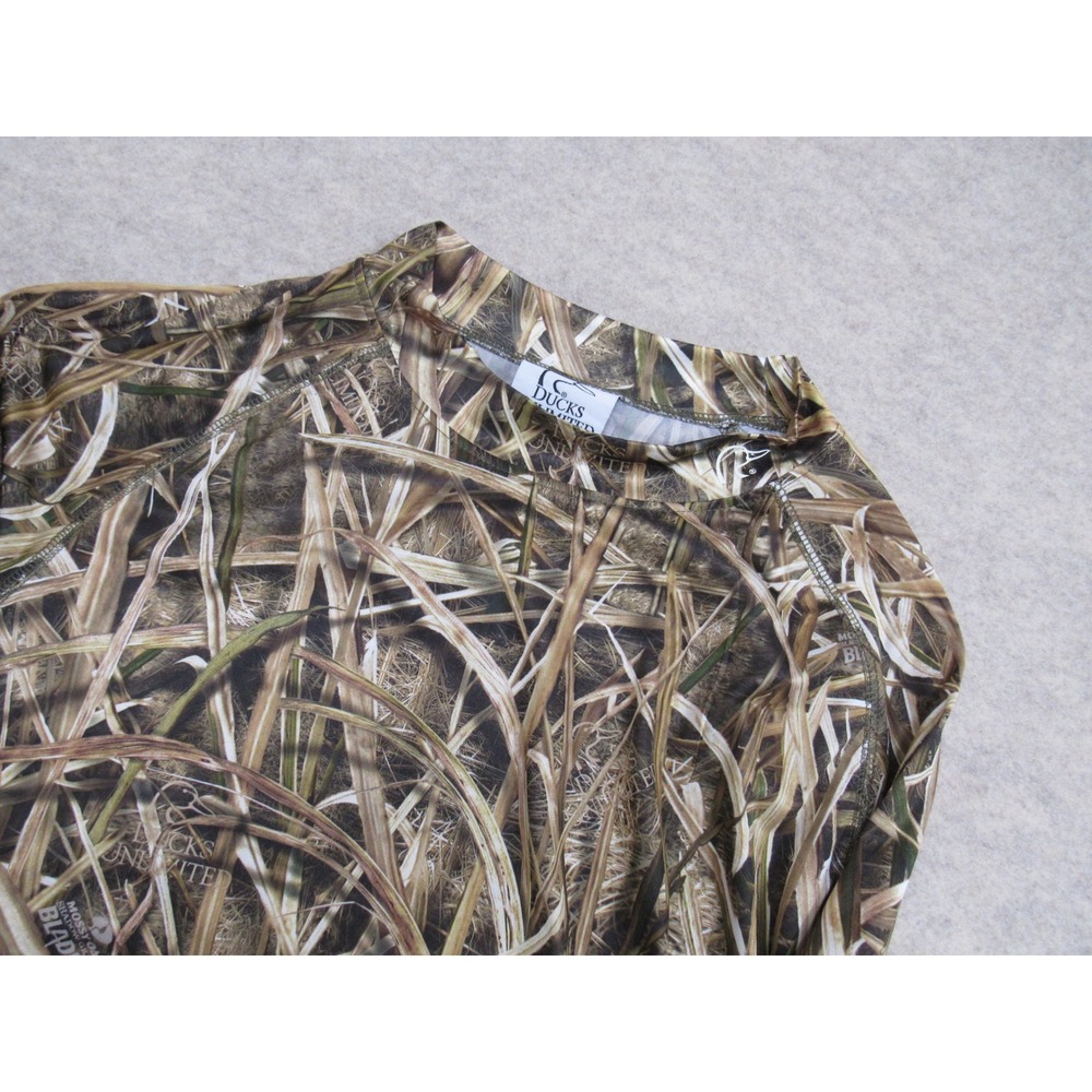 Ducks Unlimited Mossy Oak Shadow Grass Blades Camo Shirt Mens XL Long Sleeve